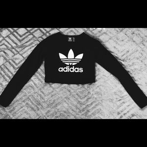 Adidas long sleeve crop top!